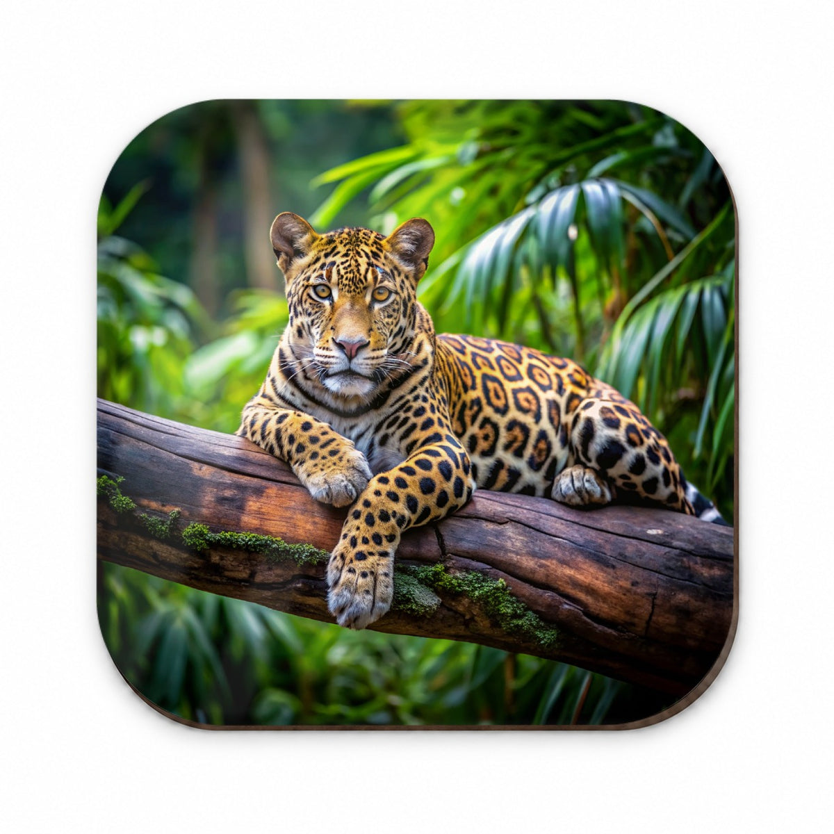 Jaguar Lying On Tree Limb In Jungle Fridge Magnet