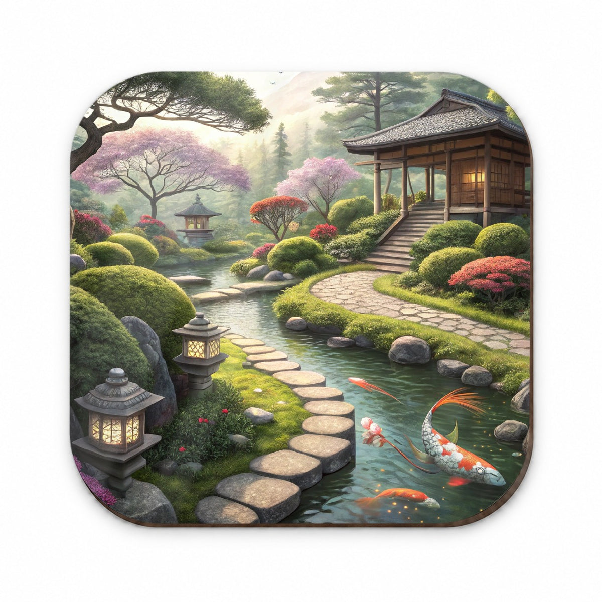 Japanese Garden with Koi Fridge Magnet