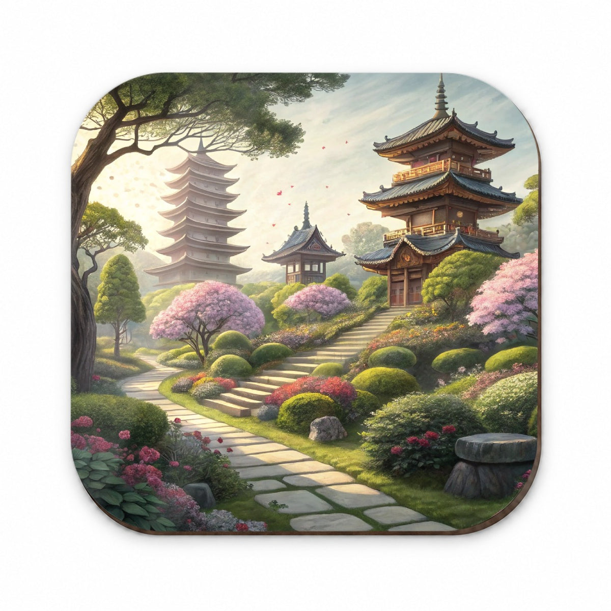 Japanese Garden With Pagodas Fridge Magnet
