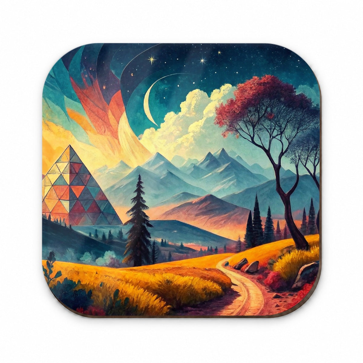 Modern Art Landscape Fridge Magnet