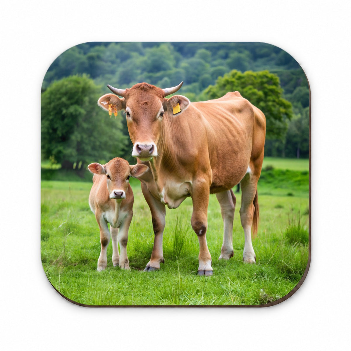 Mother Cow With Calf Fridge Magnet