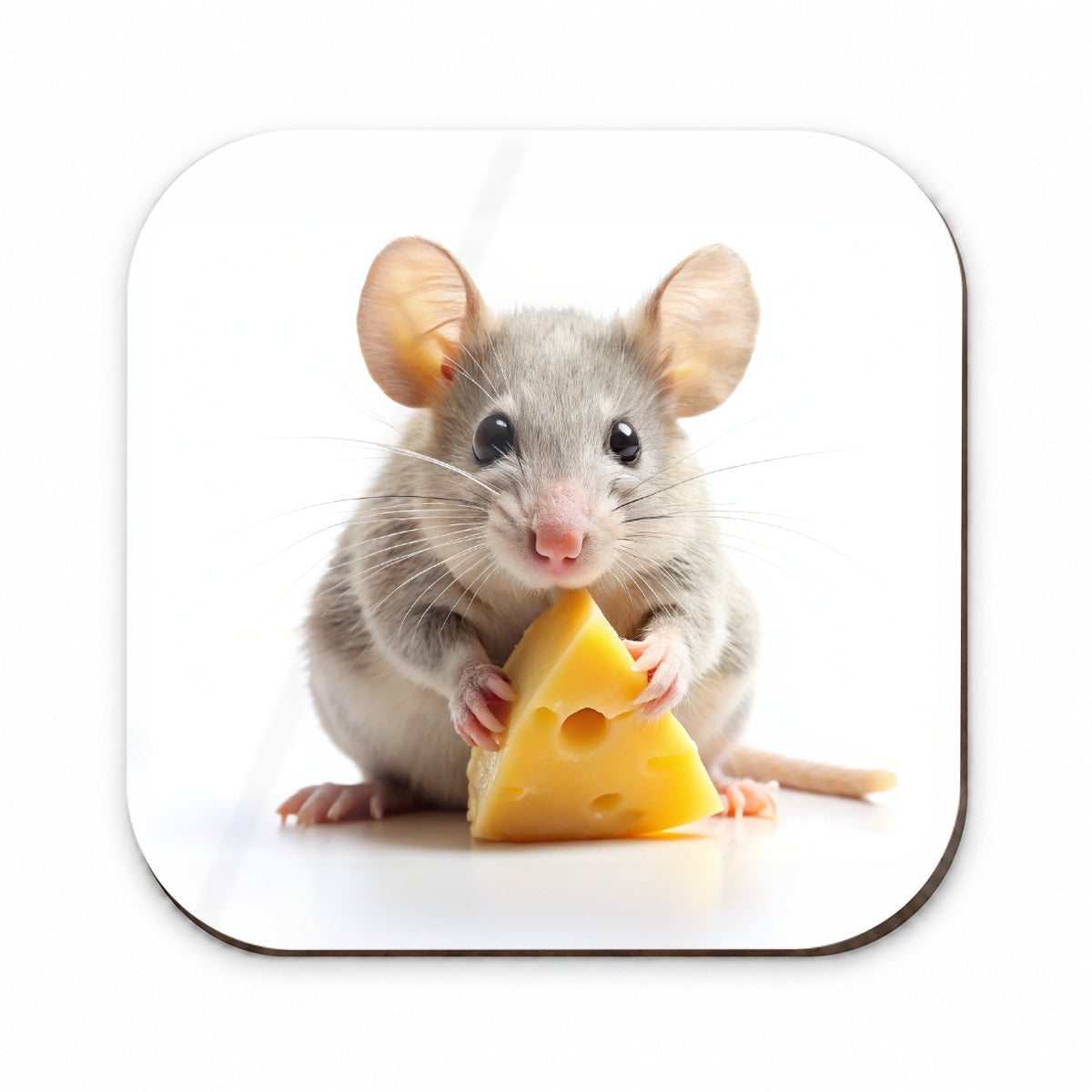 Mouse With A Piece Of Cheese Fridge Magnet
