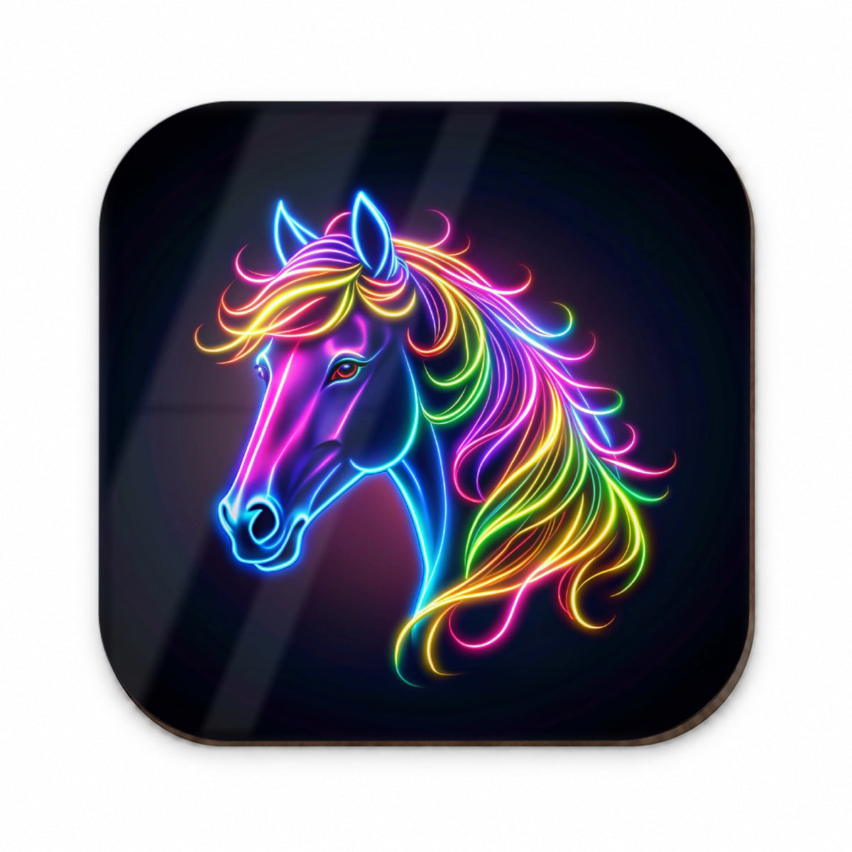 Neon Horse Head Fridge Magnet