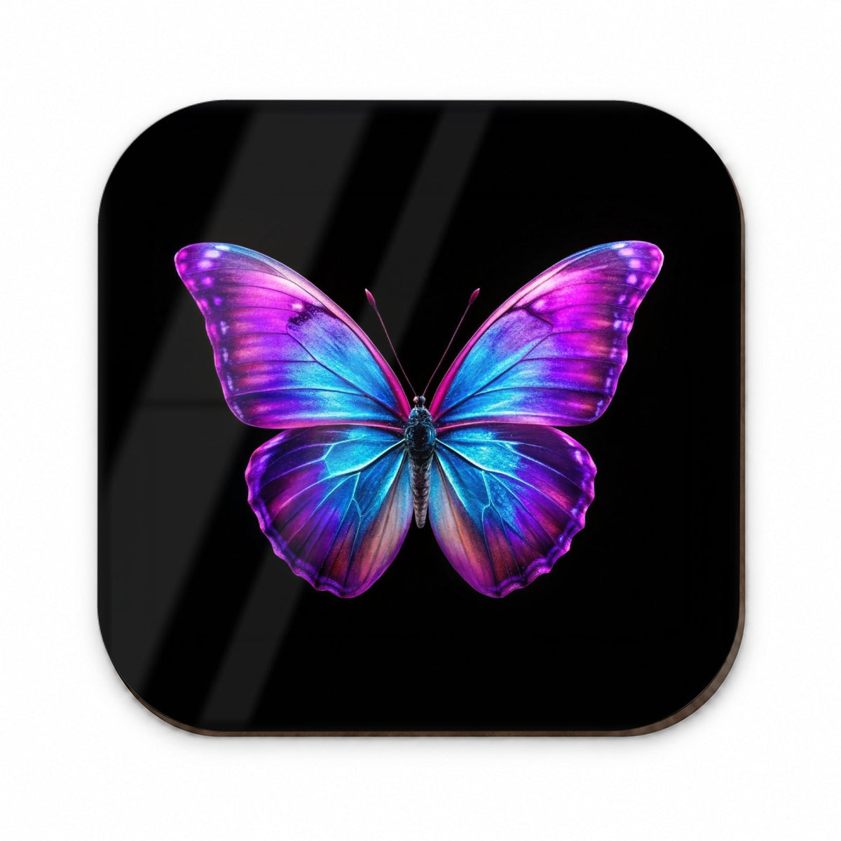 Neon Purple Blue Butterfly Fridge Magnet