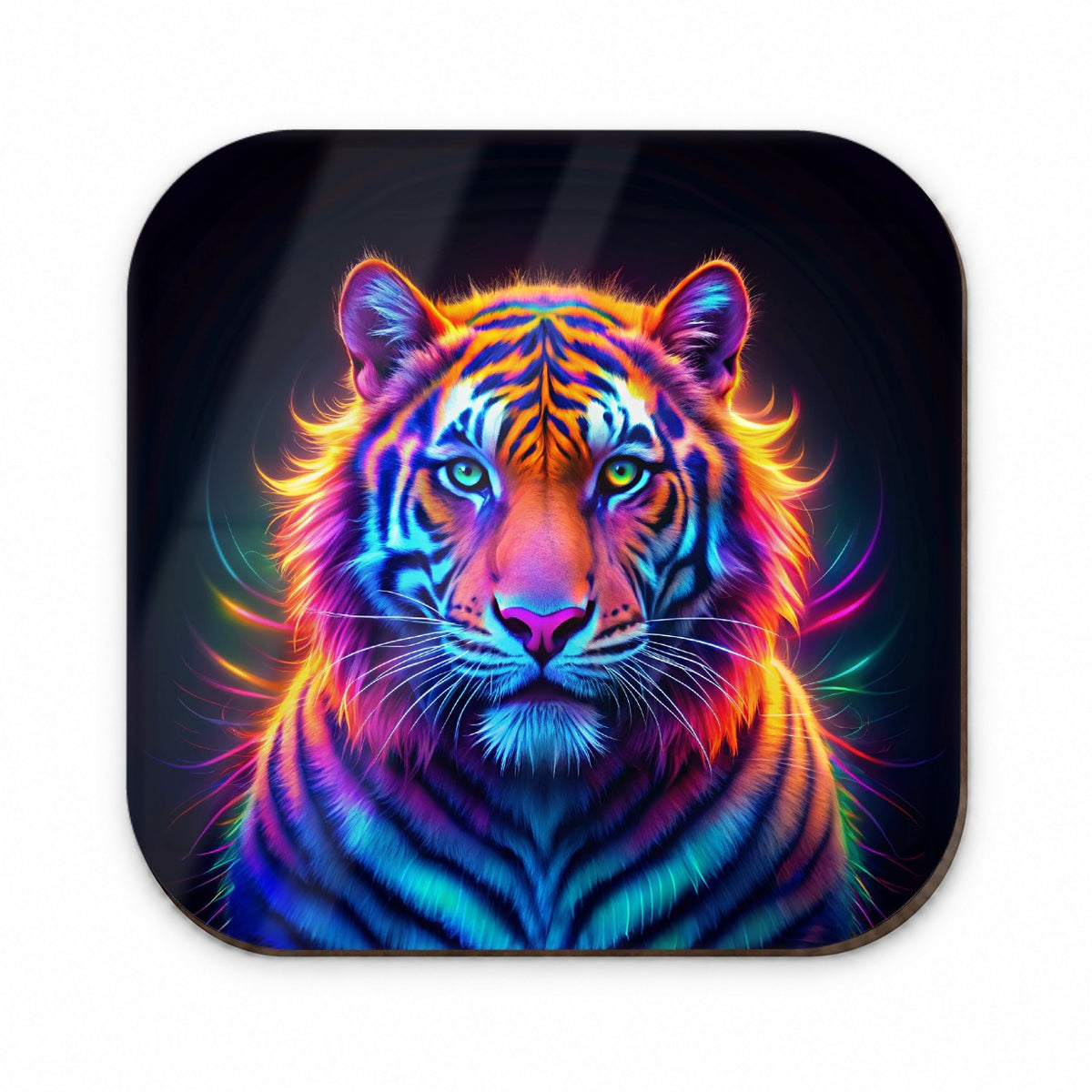 Neon Tiger Fridge Magnet