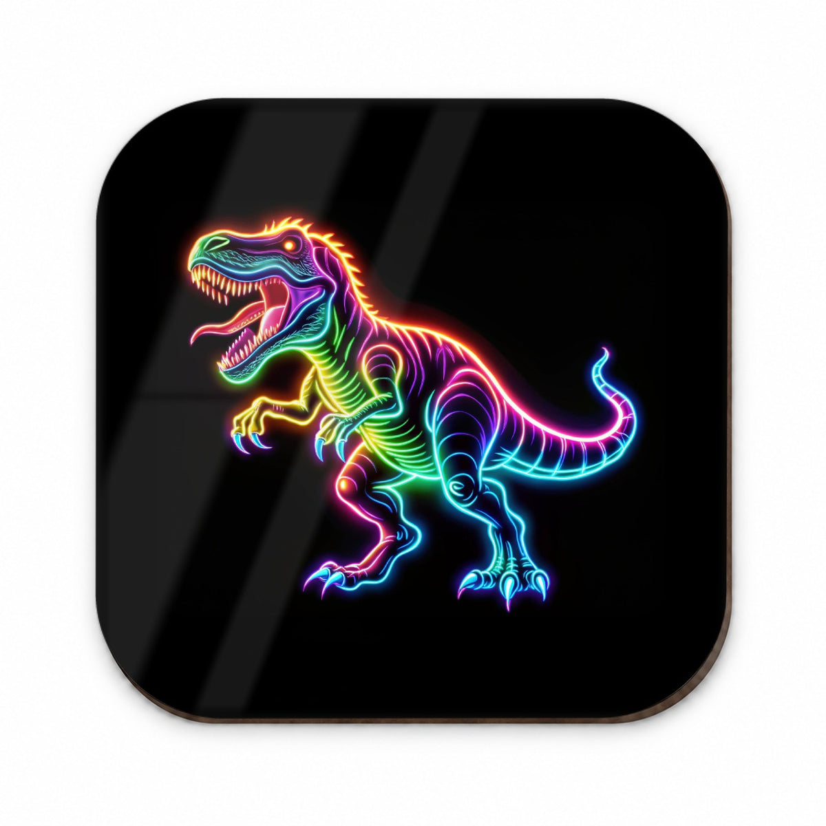 Neon T-Rex Dinosaur Fridge Magnet