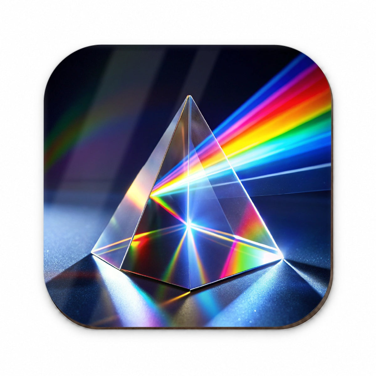 Pyramid Prism Refracted Rainbow Fridge Magnet