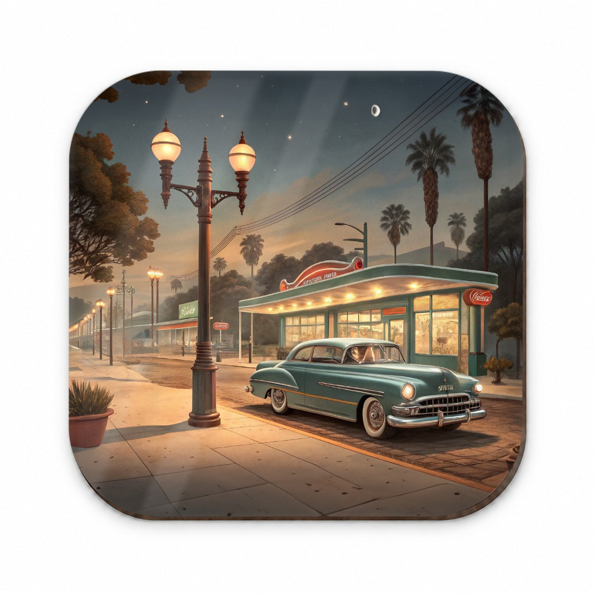 Retro Americana1950's Main Street Diner Fridge Magnet