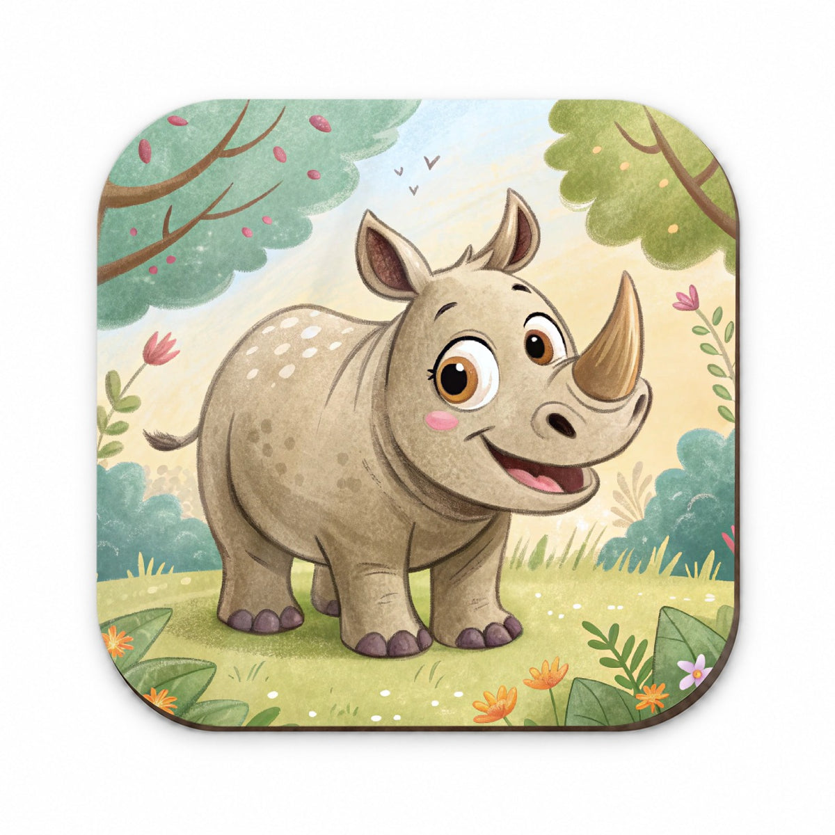 Rhinoceros Children's Illustration Style Fridge Magnet