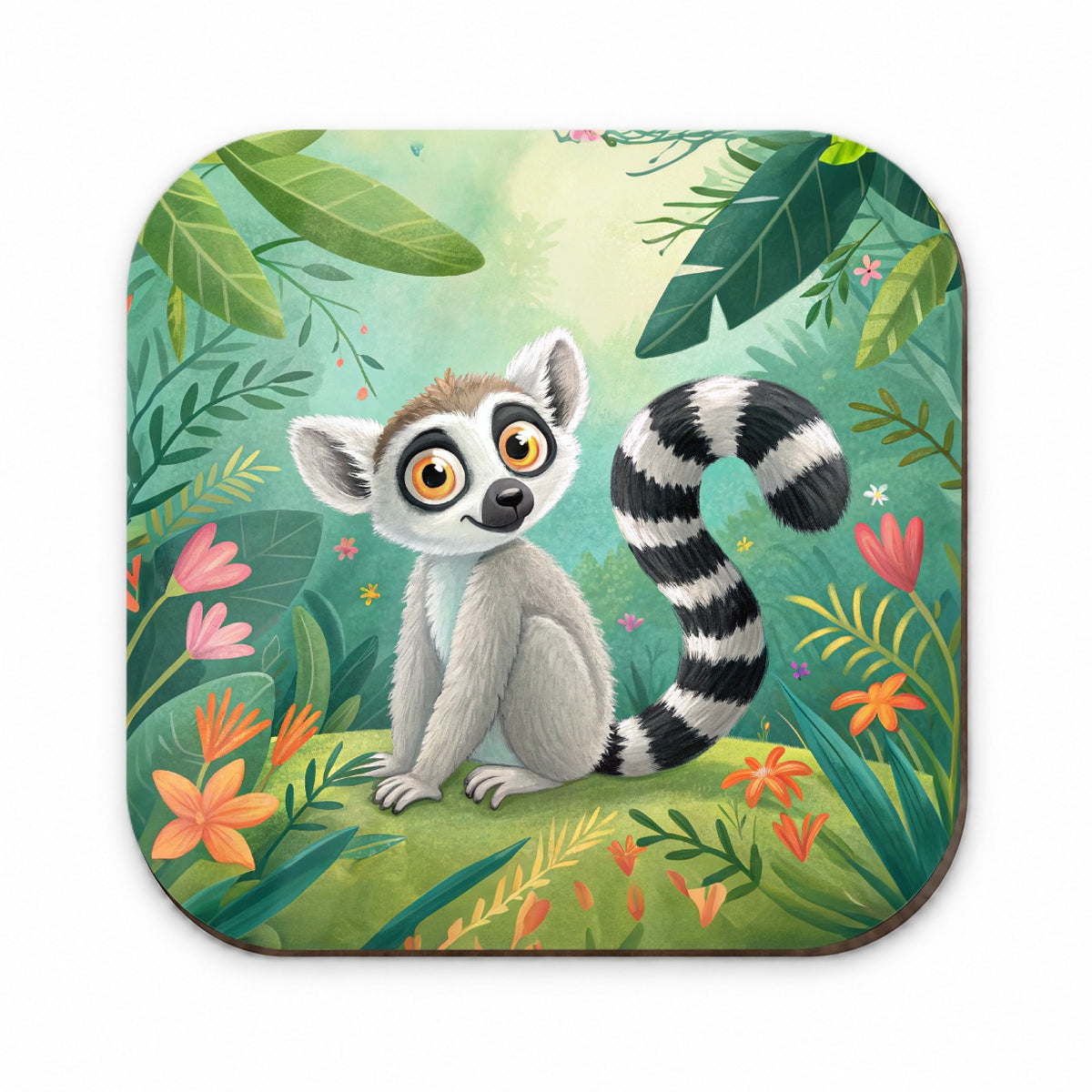 Ring-Tailed Lemur Children's Illustration Style Fridge Magnet