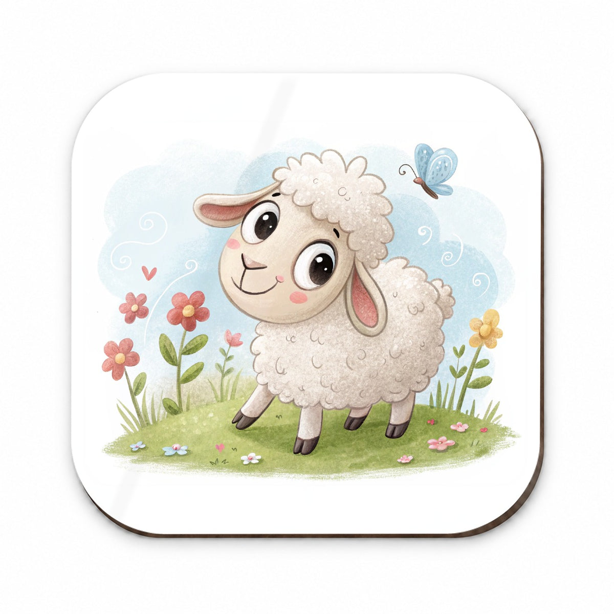 Sheep Lamb Children's Illustration Style Fridge Magnet