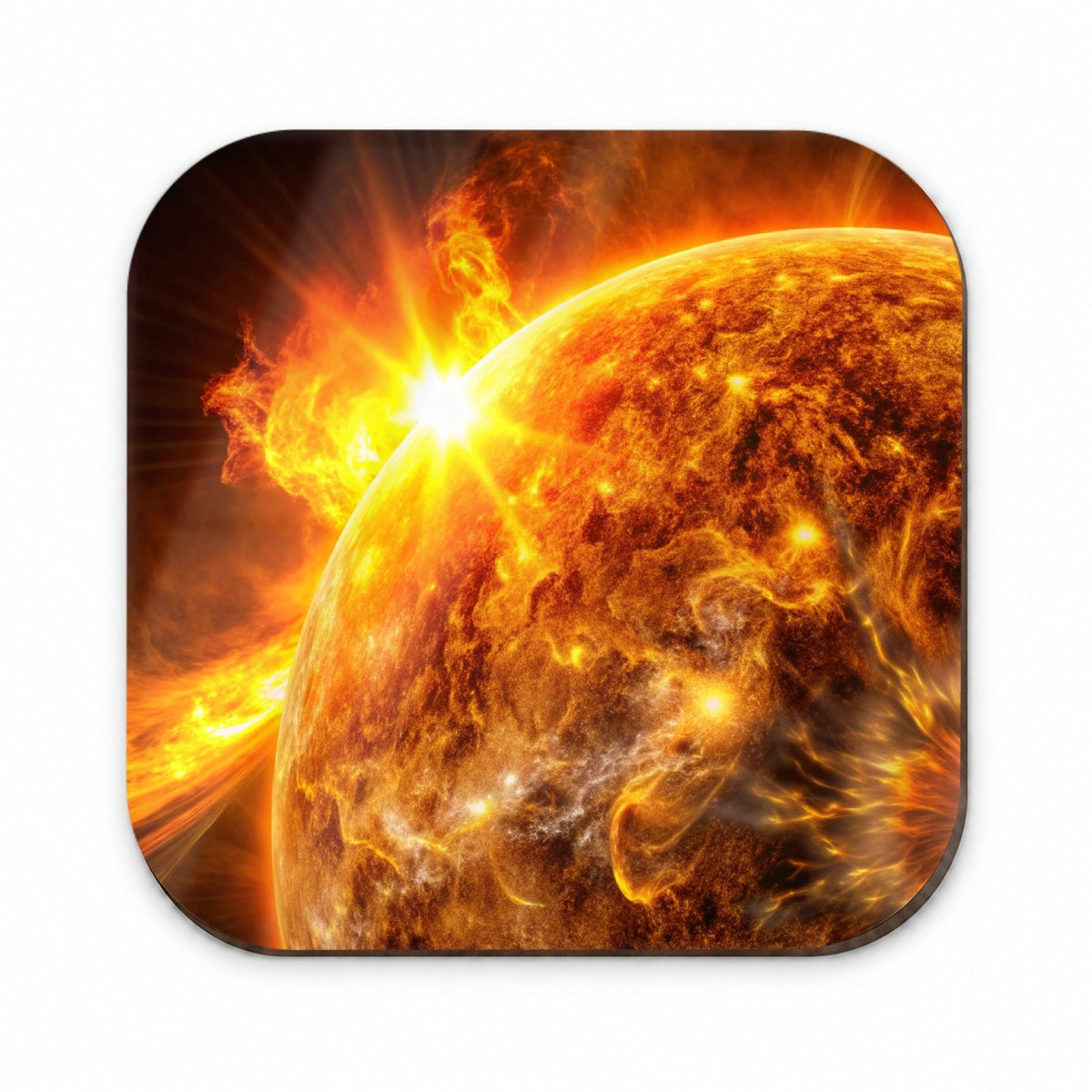 Solar Flare on the Sun Sci-fi Fridge Magnet