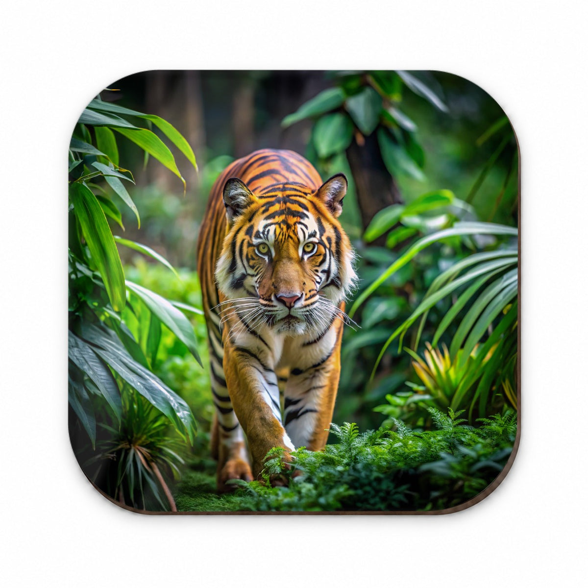 Tiger Stalking Prey In The Jungle Fridge Magnet