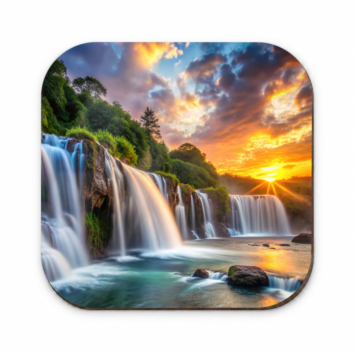 Waterfalls At Sunset Fridge Magnet