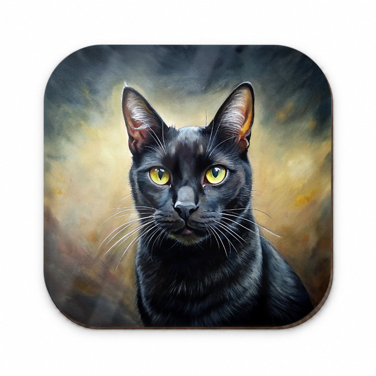Black Cat Illustration Fridge Magnet