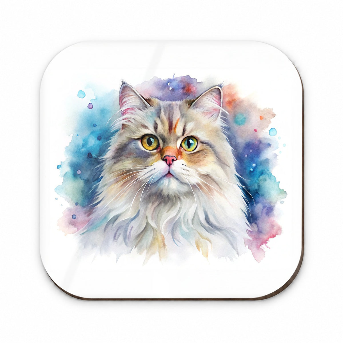 Persian Cat Watercolor Style Fridge Magnet