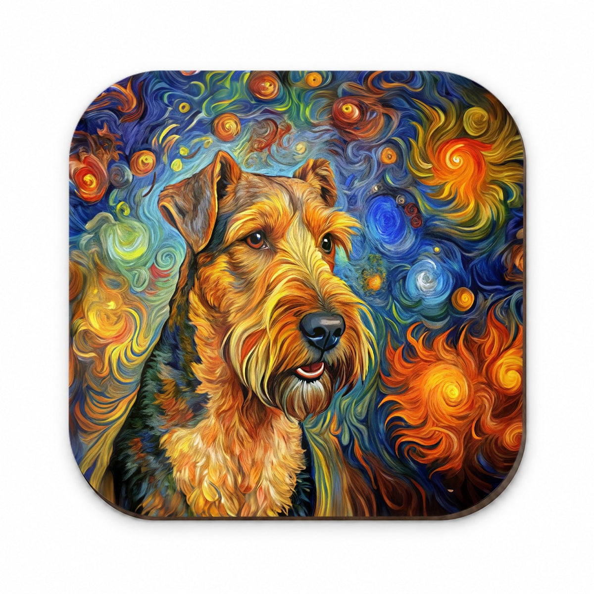 Airedale Terrier Dog Abstract Art Fridge Magnet