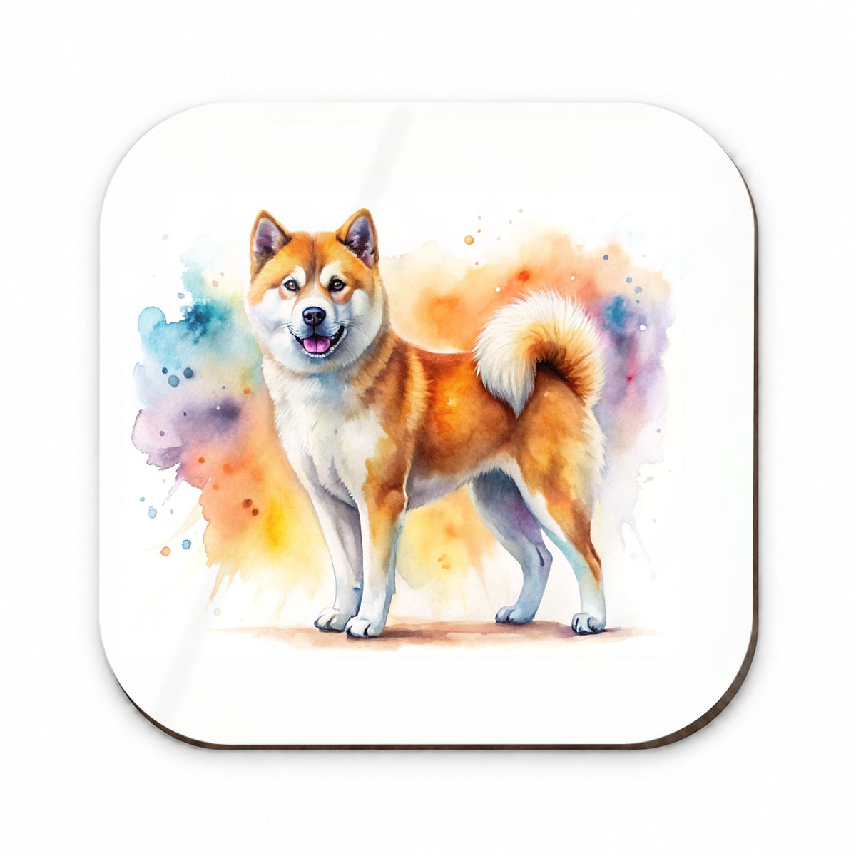 Akita Dog Watercolor Style Fridge Magnet