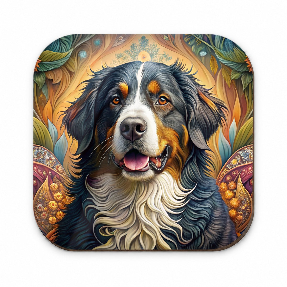 Bernese Mountain Dog Bohemian Art Fridge Magnet