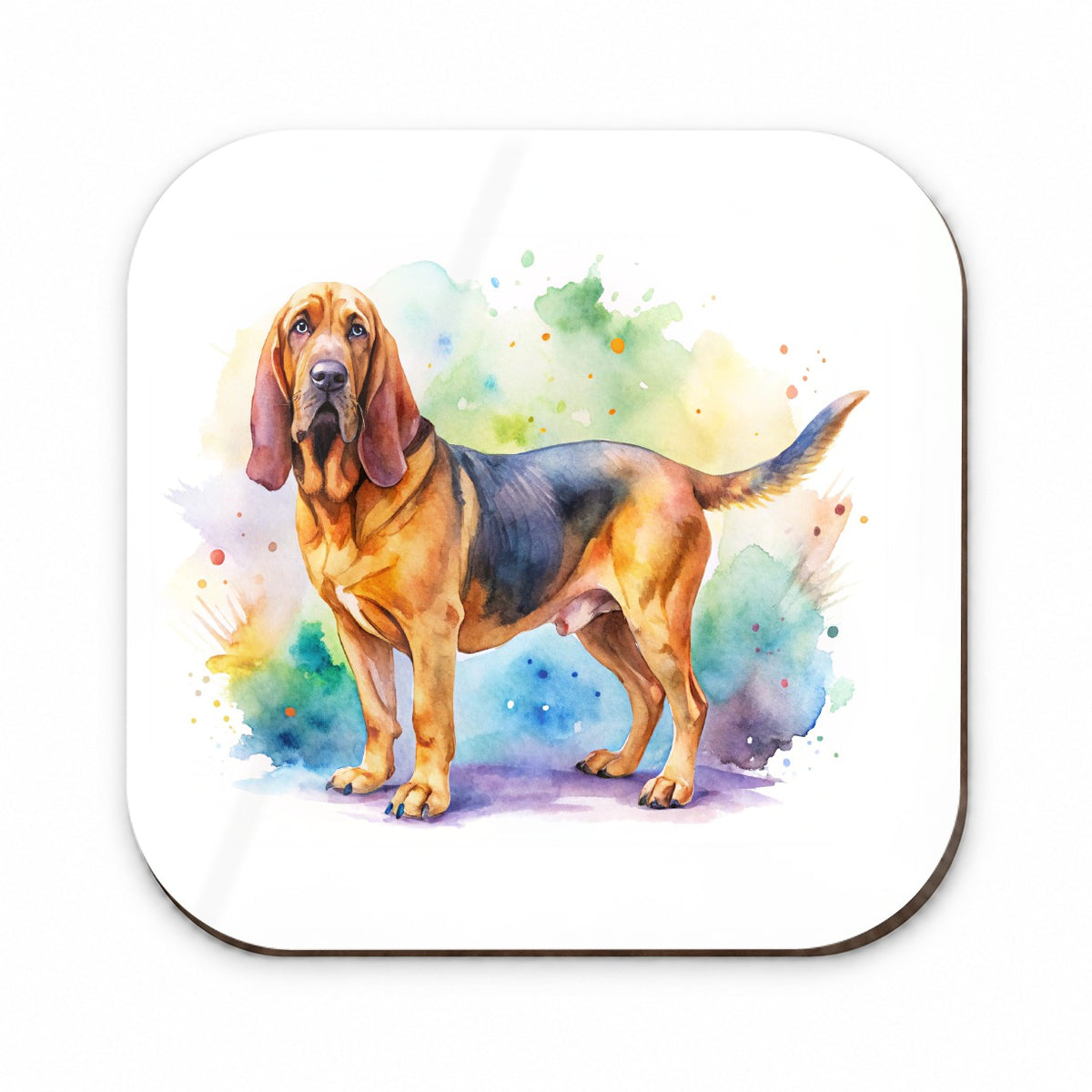 Bloodhound Dog Watercolor Style Fridge Magnet