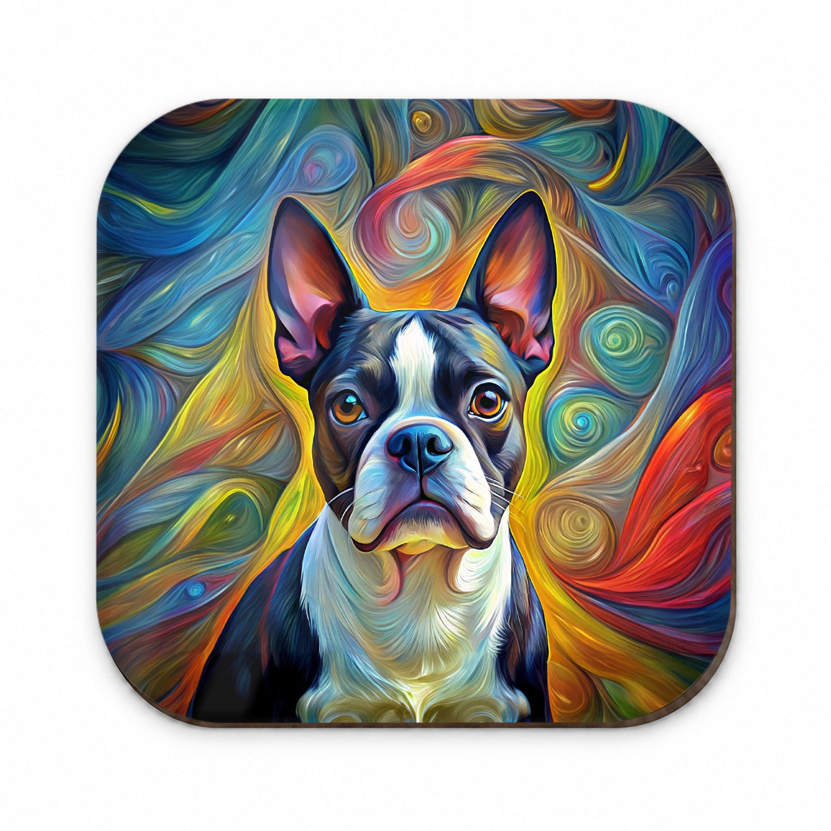 Boston Terrier Dog Expressionism Art Fridge Magnet