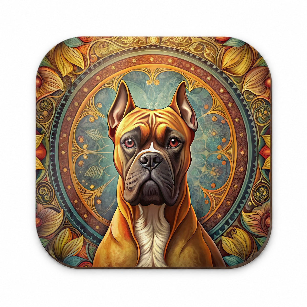 Boxer Dog Art Nouveau Fridge Magnet
