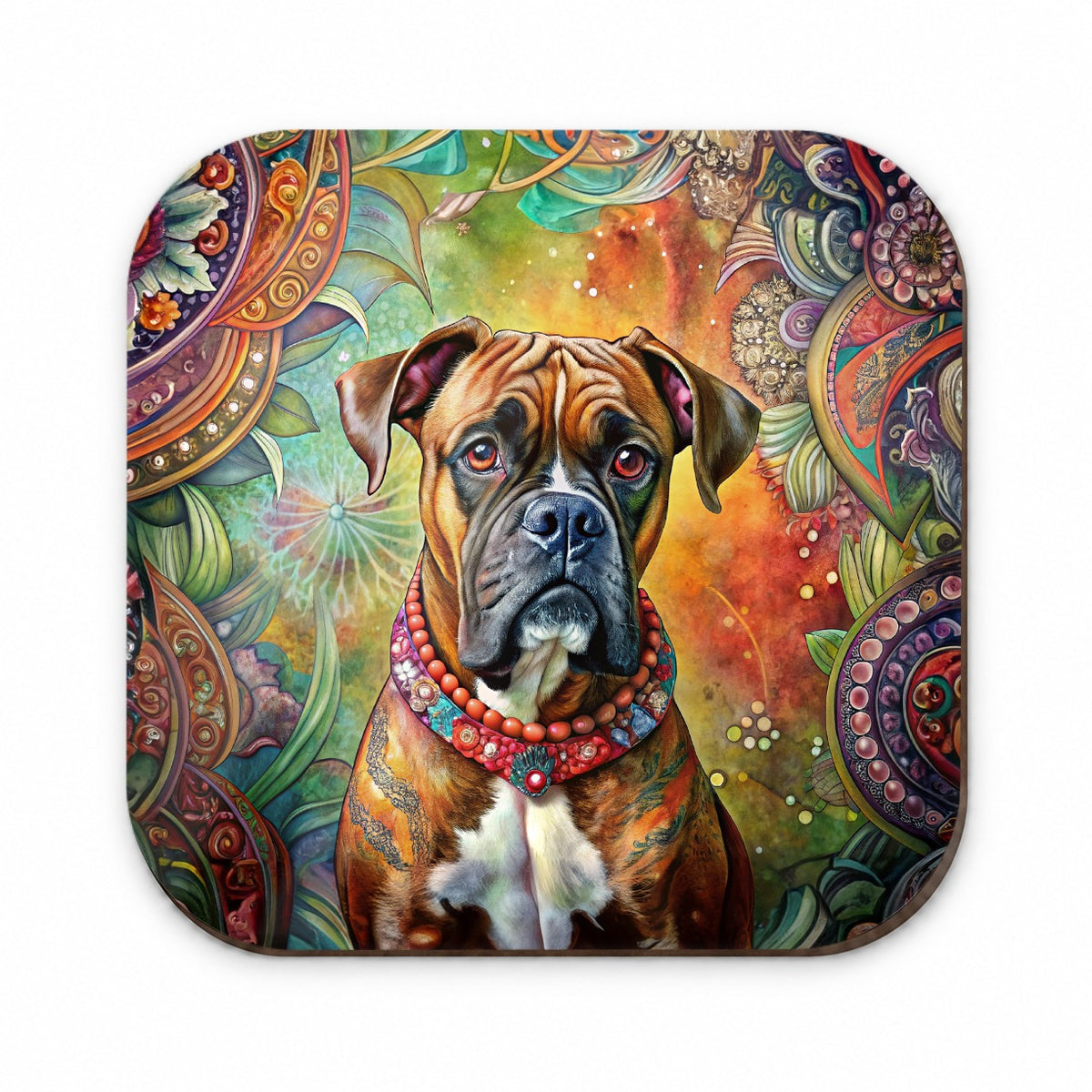 Boxer Dog Bohemian Art Fridge Magnet