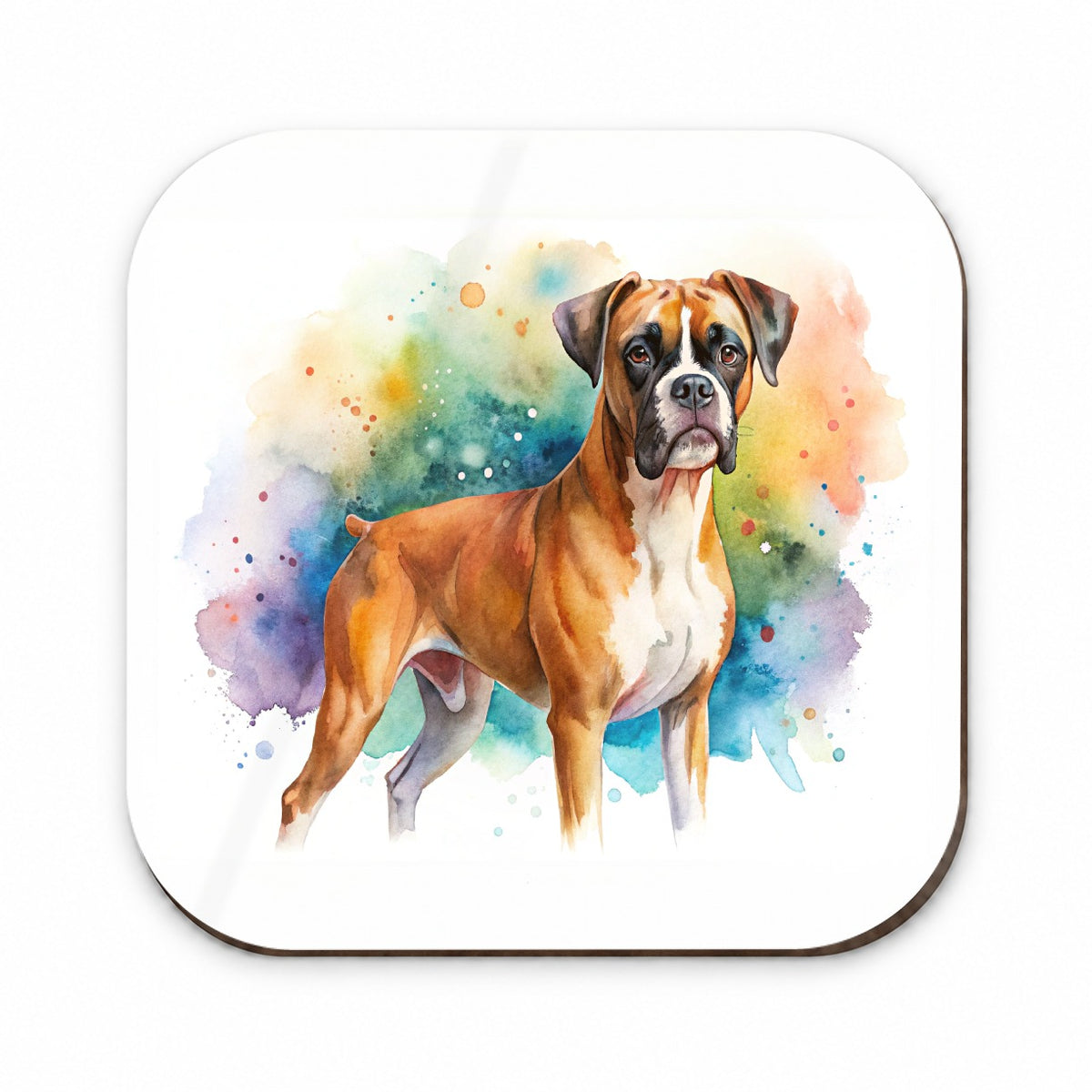 Boxer Dog Watercolor Style Fridge Magnet