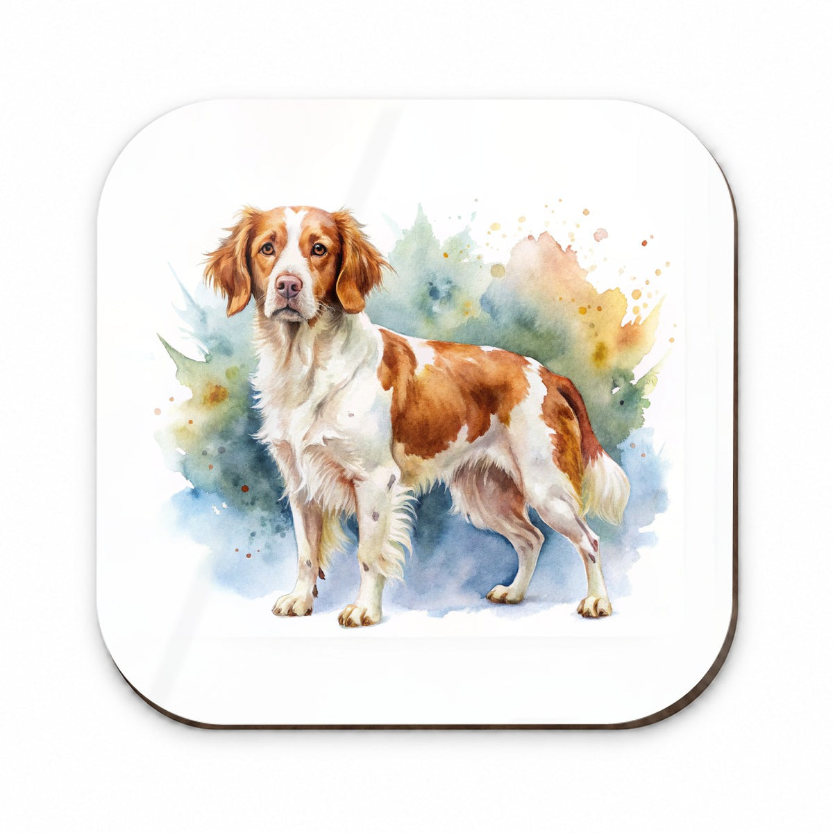 Brittany Spaniel Dog Watercolor Style Fridge Magnet