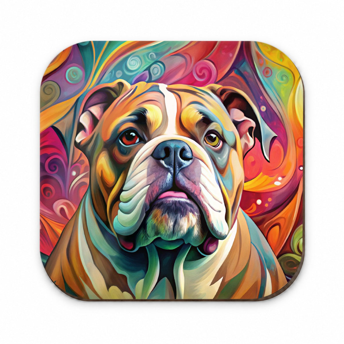 Bulldog Dog Abstract Art Fridge Magnet
