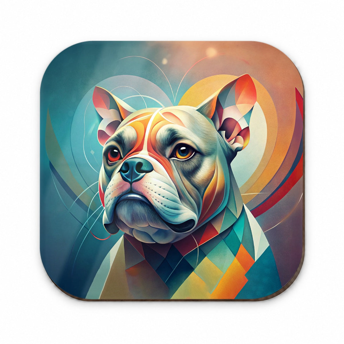 Bulldog Dog Abstract Stylized Art Fridge Magnet