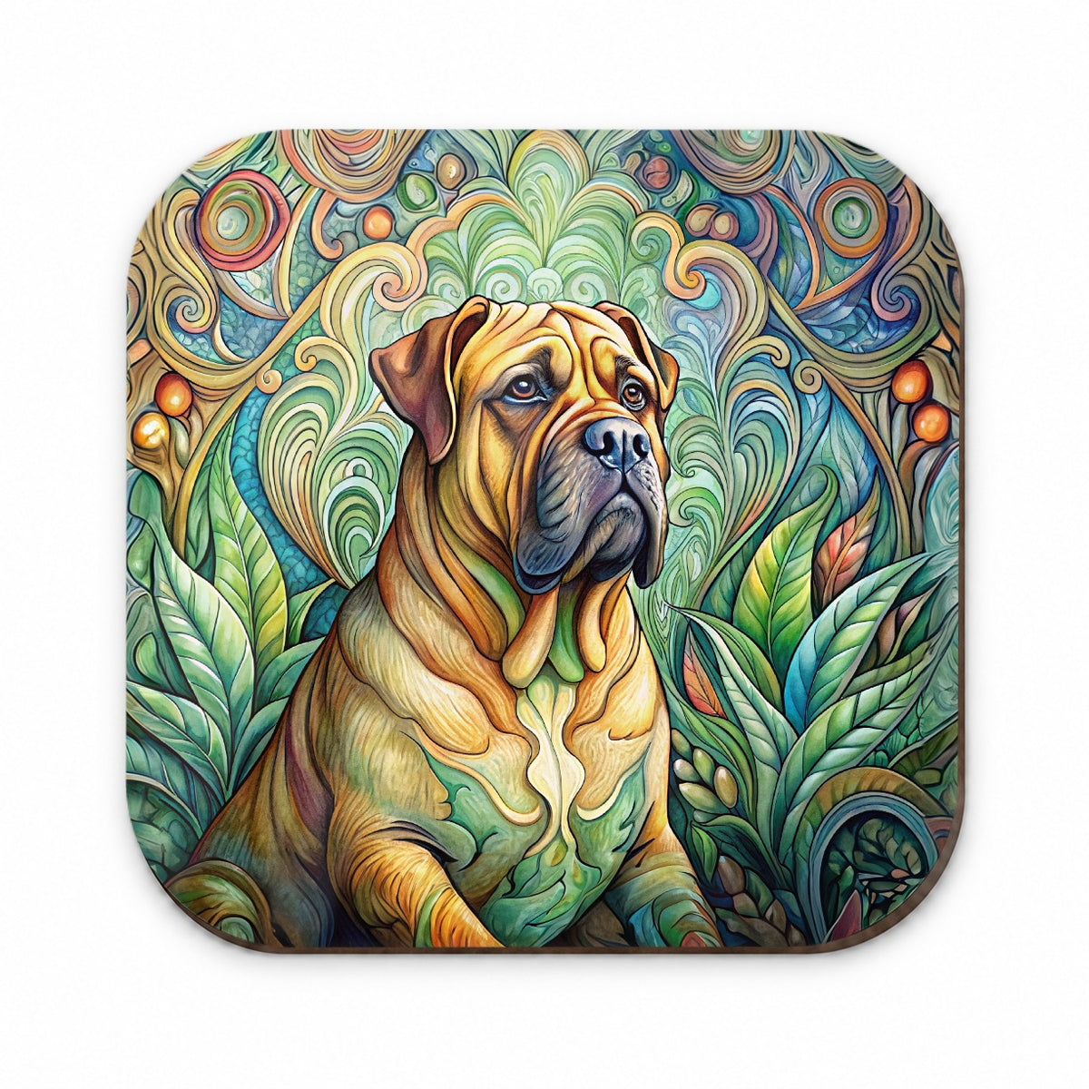 Bullmastiff Dog Art Nouveau Fridge Magnet