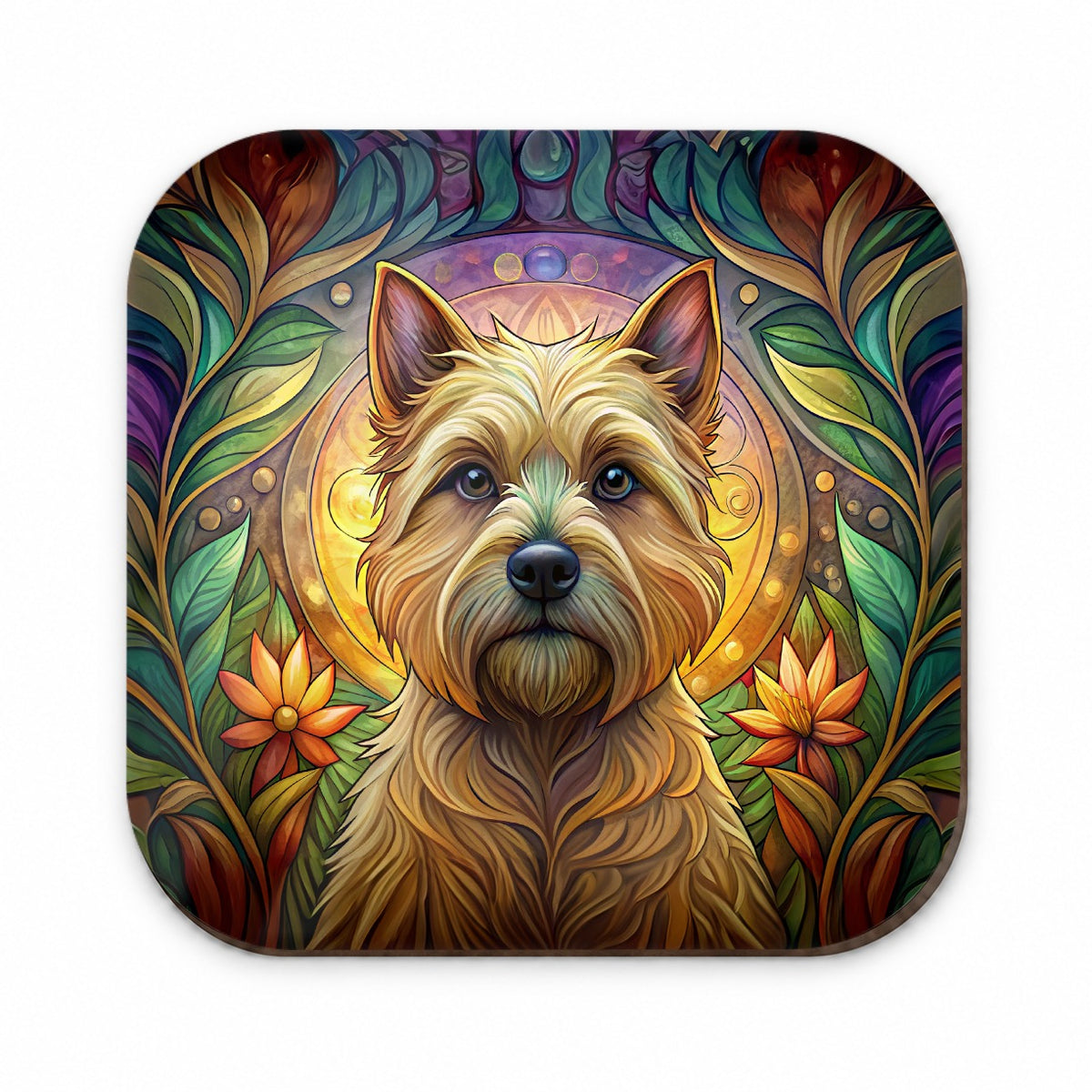Cairn Terrier Dog Art Nouveau Fridge Magnet