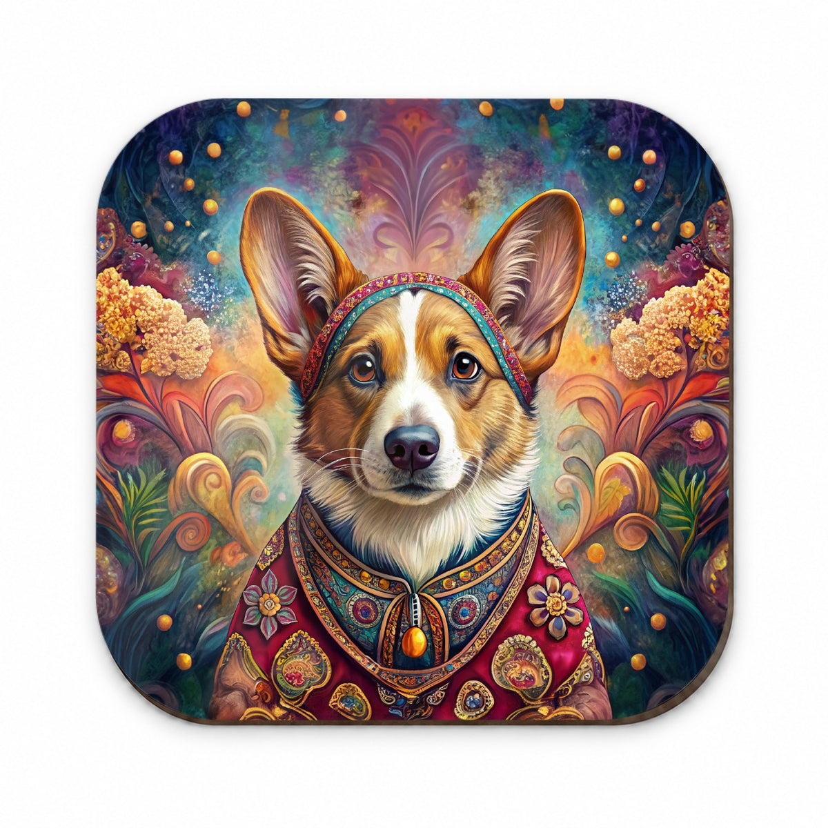 Cardigan Welsh Corgi Dog Bohemian Art Fridge Magnet