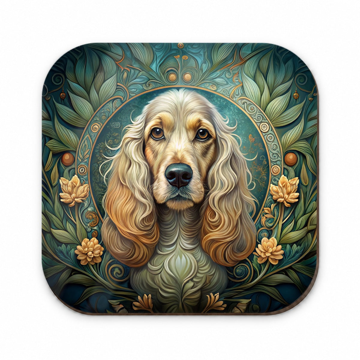 Cocker Spaniel Dog Art Nouveau Fridge Magnet