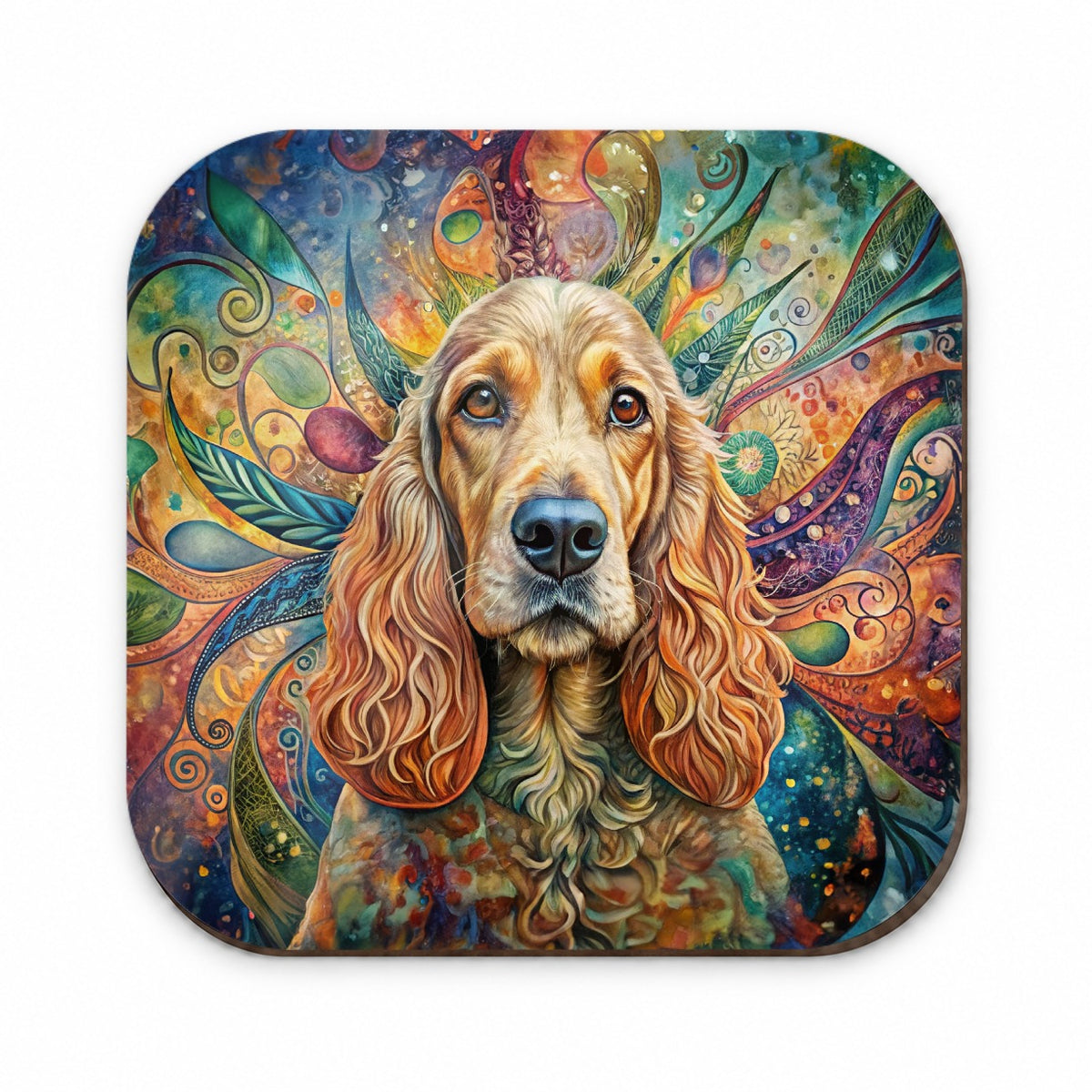 Cocker Spaniel Dog Bohemian Art Fridge Magnet