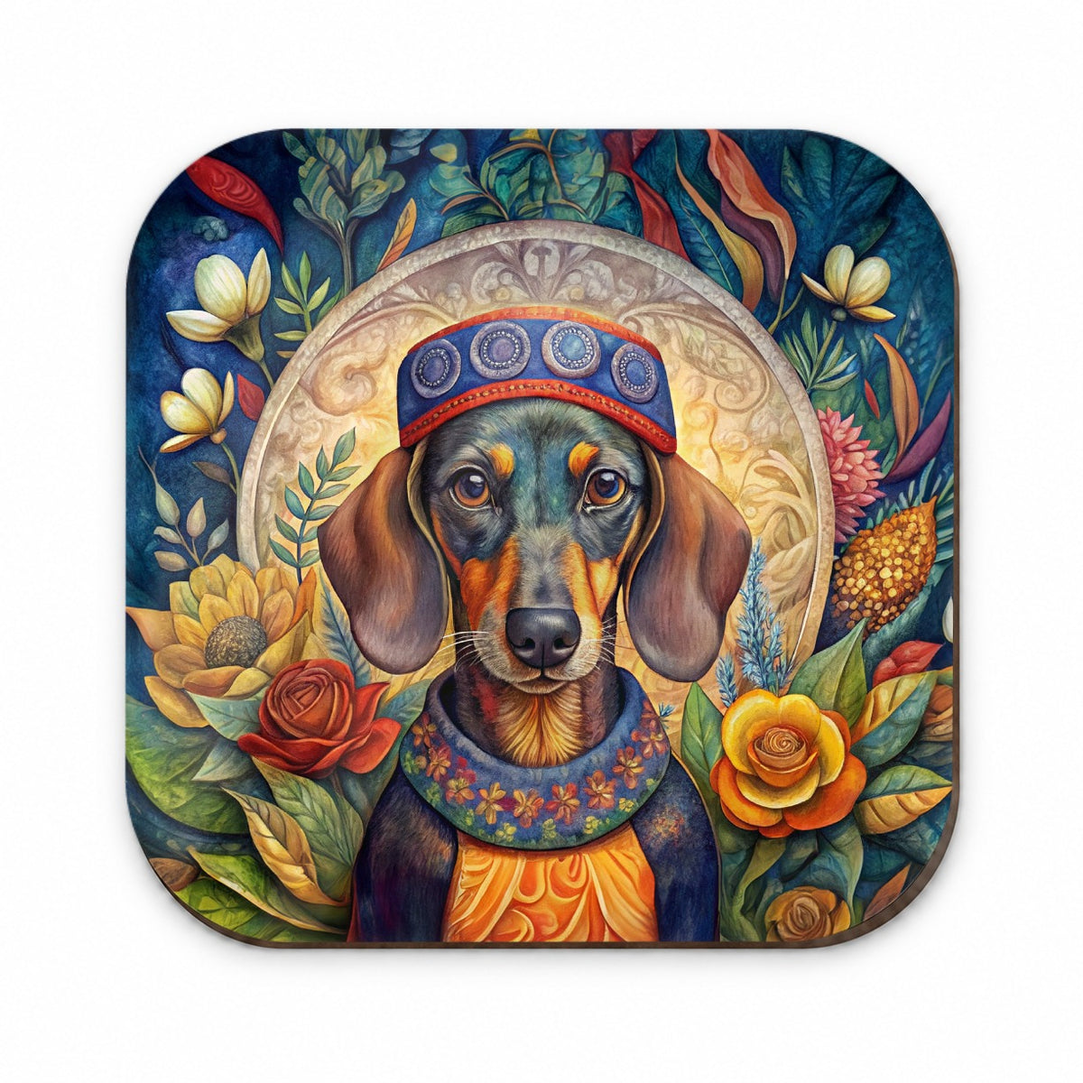 Dachshund Dog French Bohemian Art Fridge Magnet