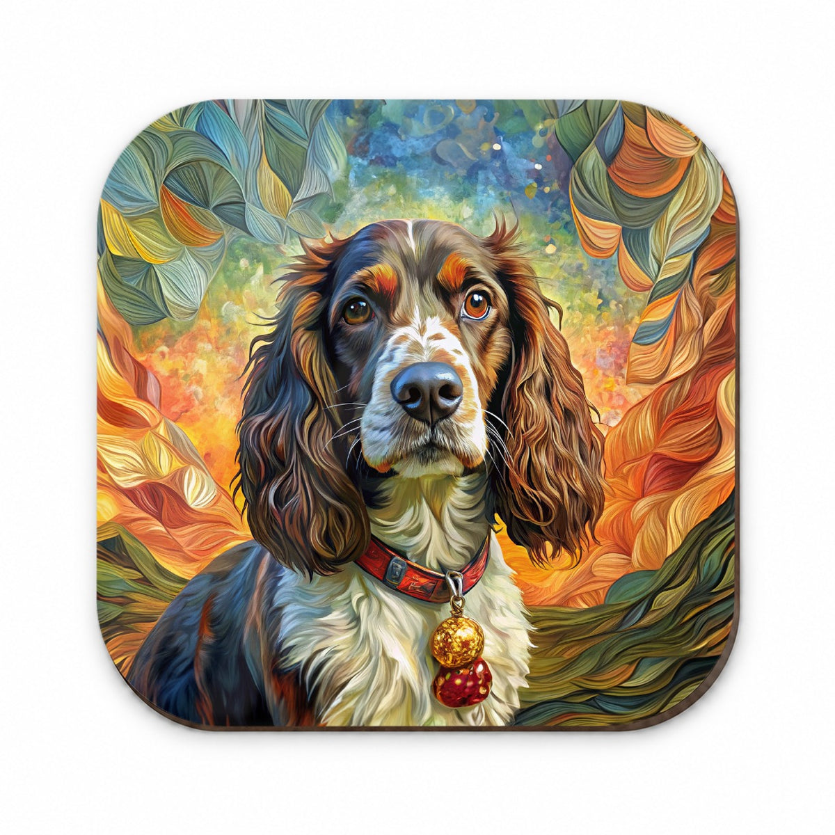 English Springer Spaniel Dog Bohemian Art Fridge Magnet