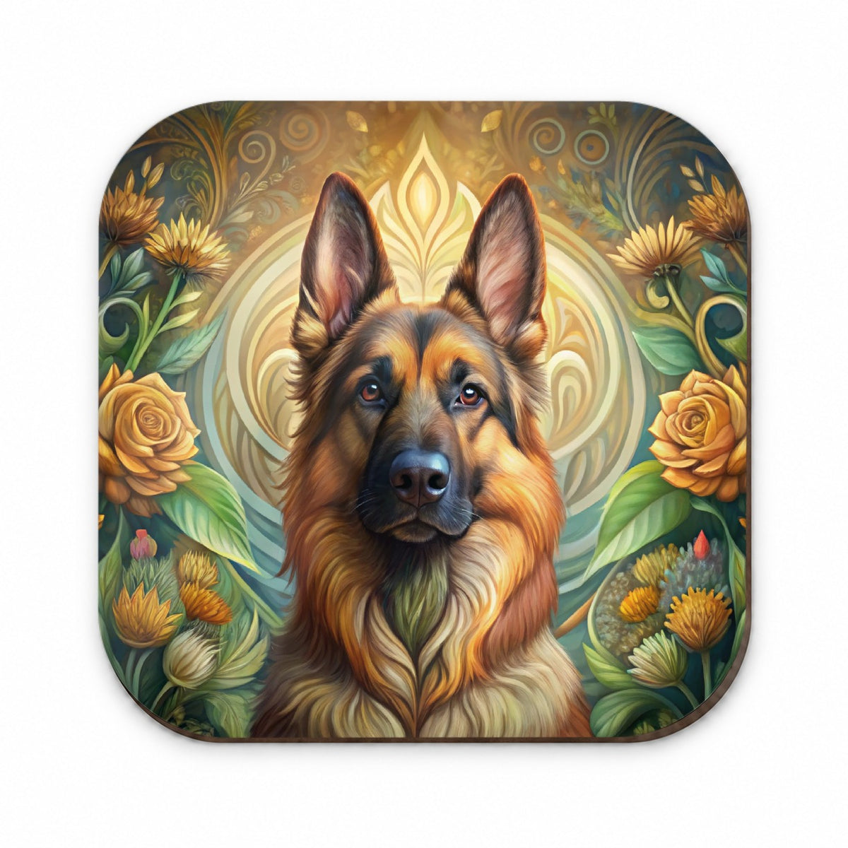 German Shepherd Dog Art Nouveau Fridge Magnet