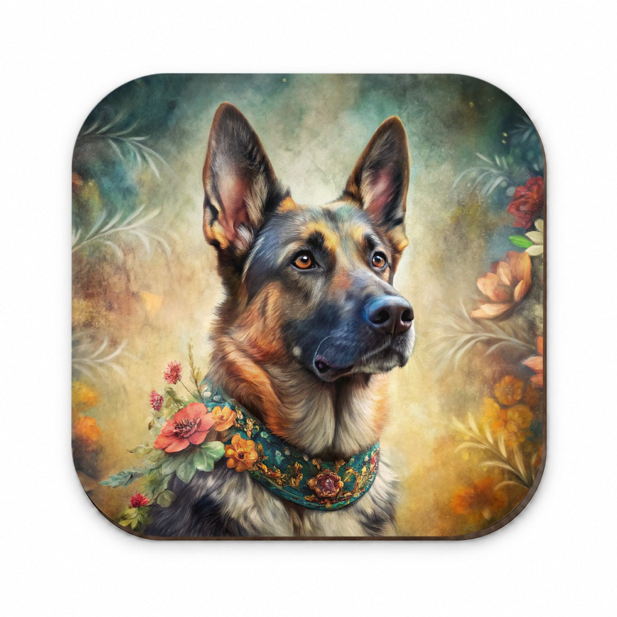 German Shepherd Dog French Bohemian Art Fridge Magnet