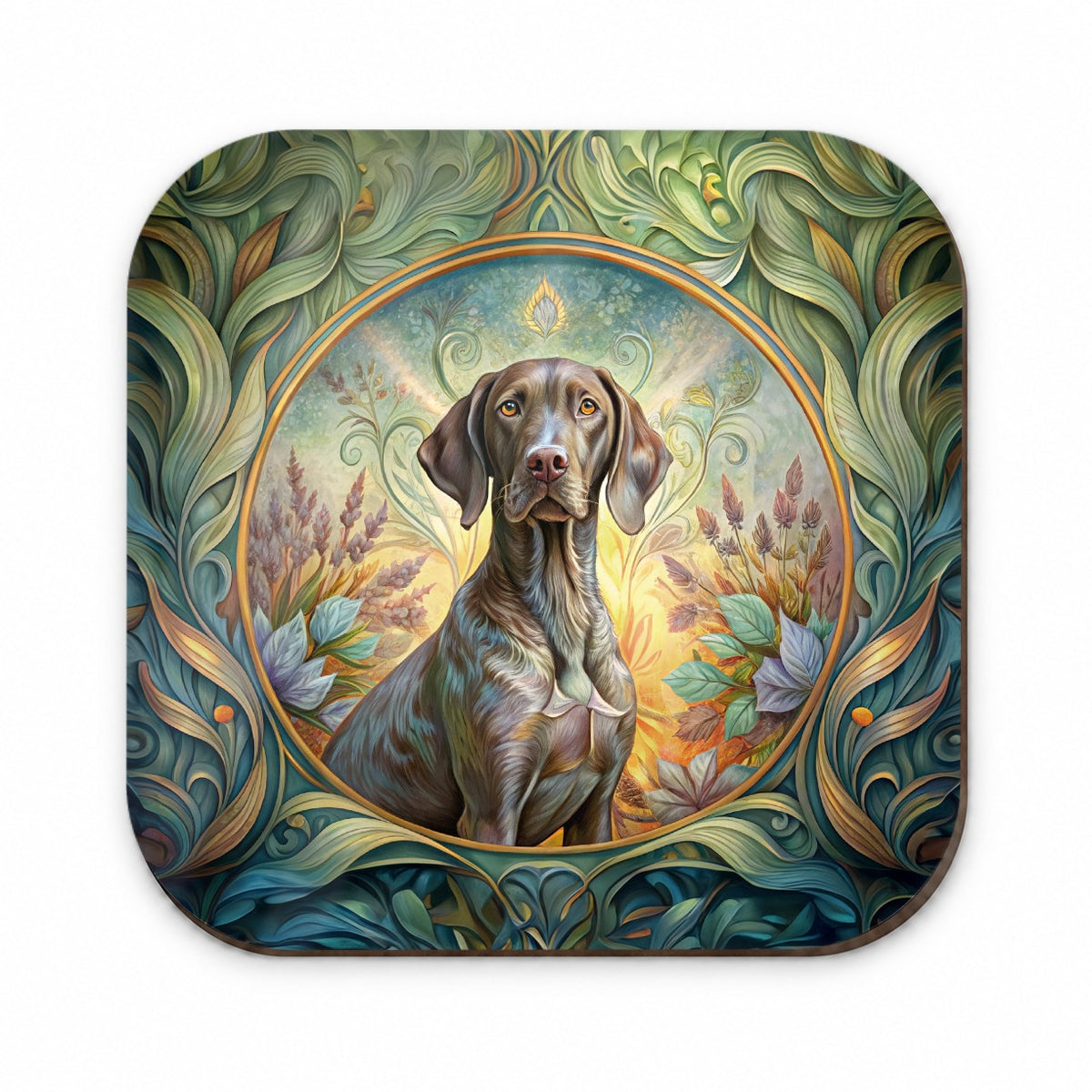 German Shorthaired Pointer Dog Art Nouveau Fridge Magnet