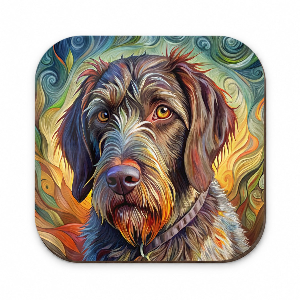 German Wirehaired Pointer Dog Abstract Art Fridge Magnet