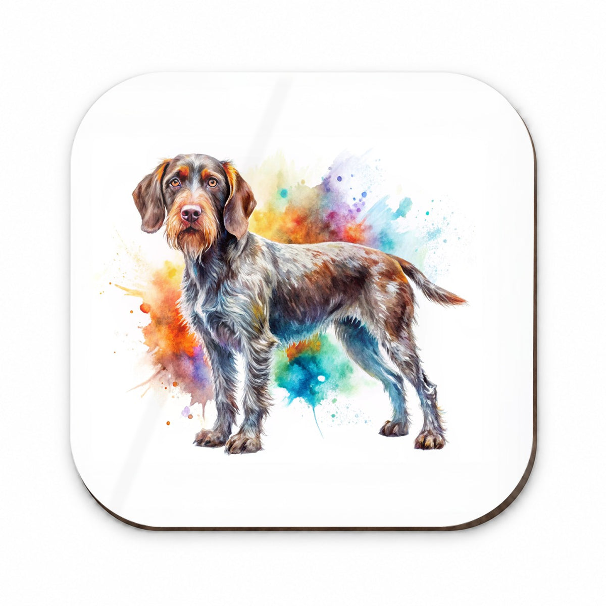 German Wirehaired Pointer Dog Watercolor Style Fridge Magnet
