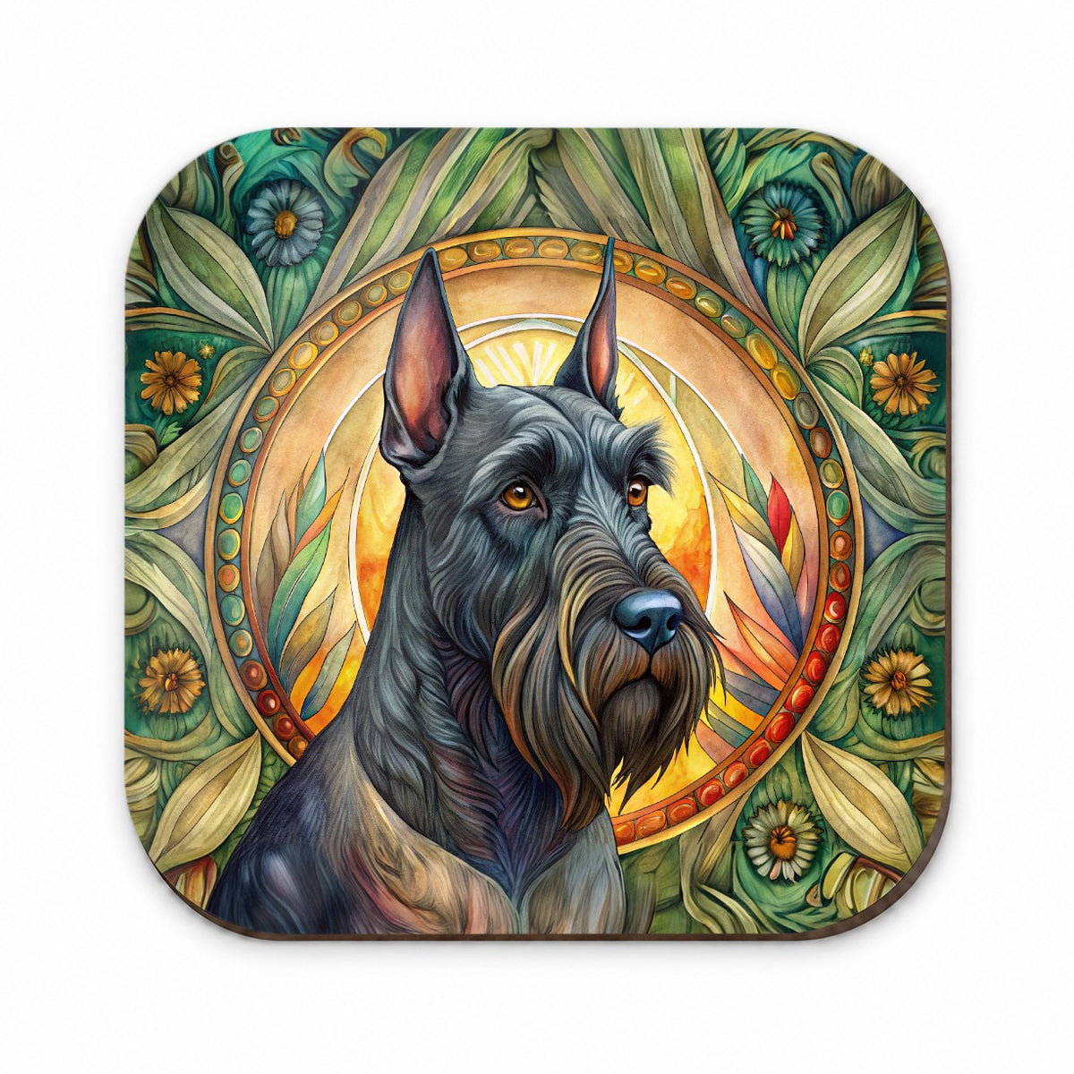 Giant Schnauzer Dog Art Nouveau Fridge Magnet