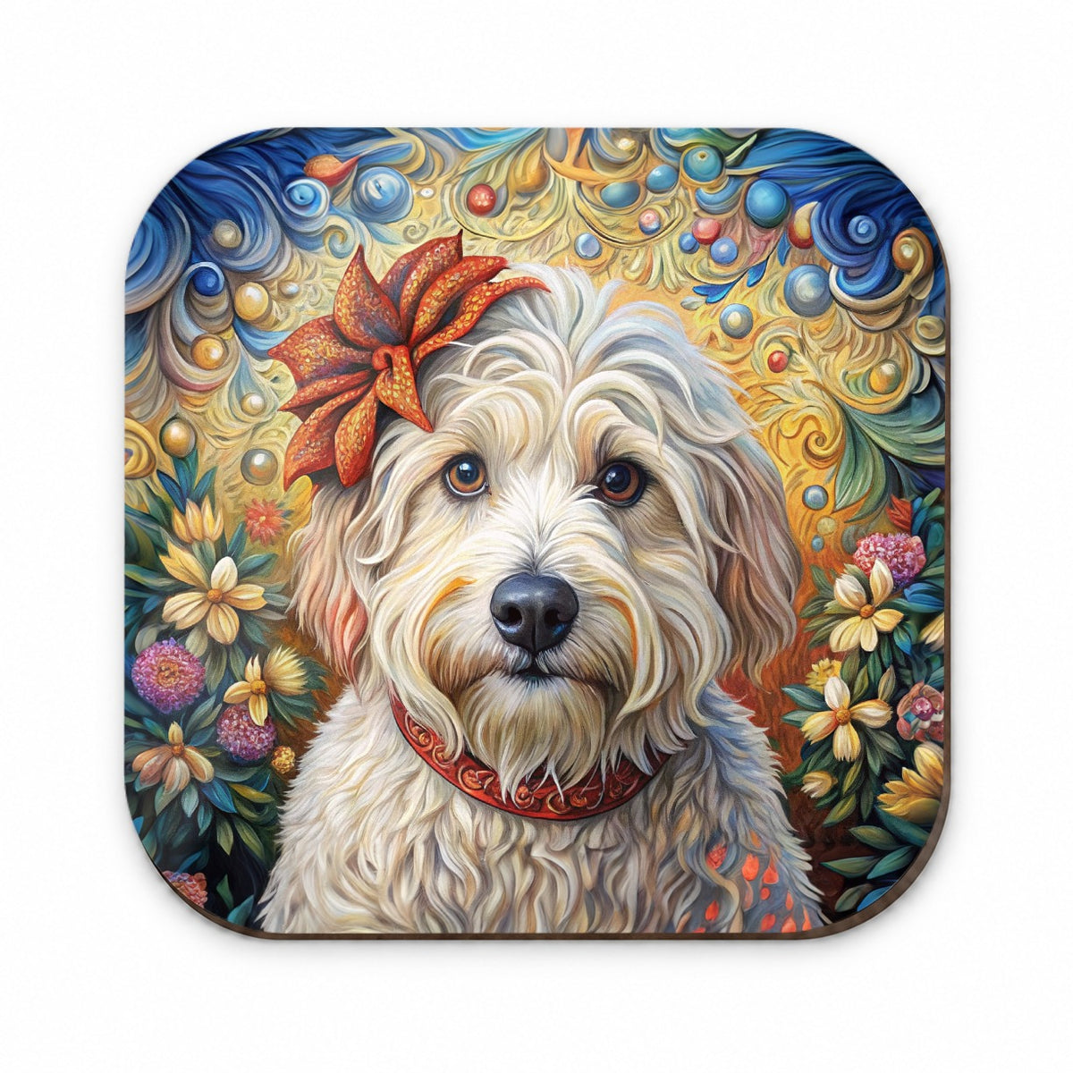 Havanese Dog French Bohemian Art Fridge Magnet