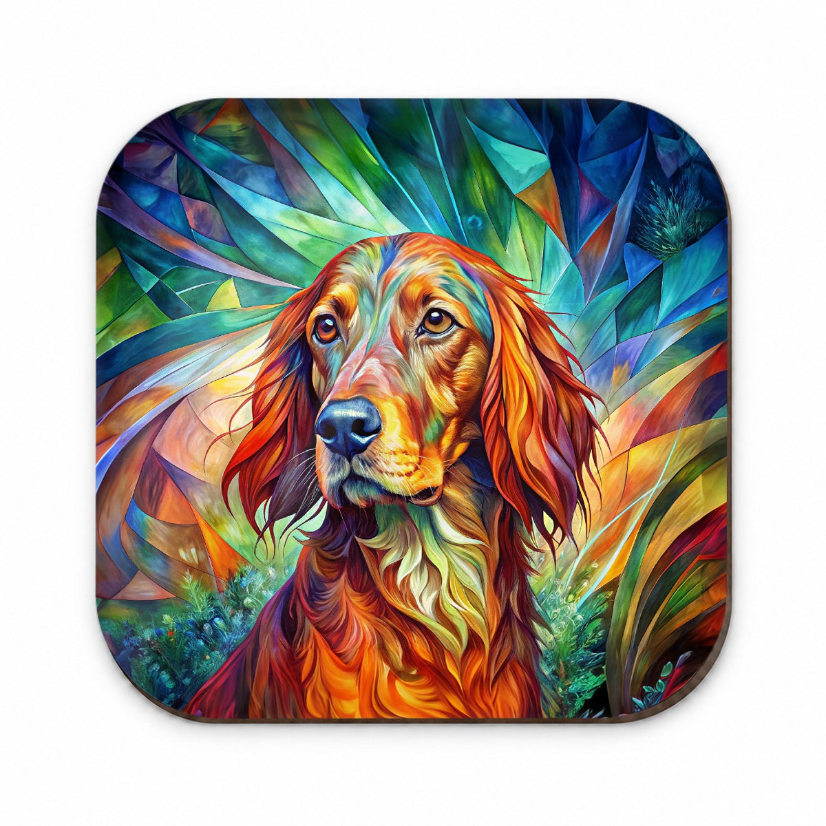 Irish Setter Dog Abstract Art Fridge Magnet