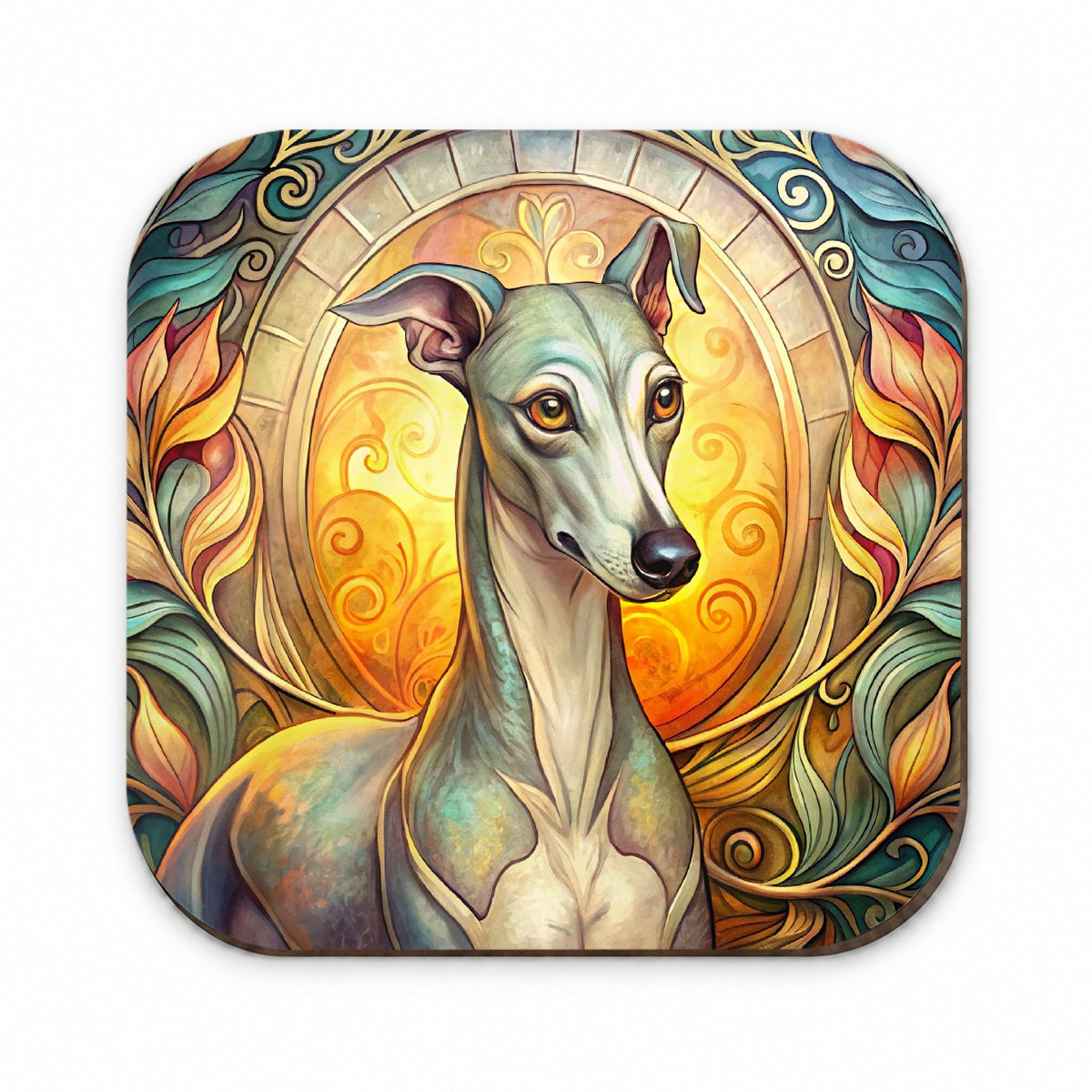 Italian Greyhound Dog Art Nouveau Fridge Magnet
