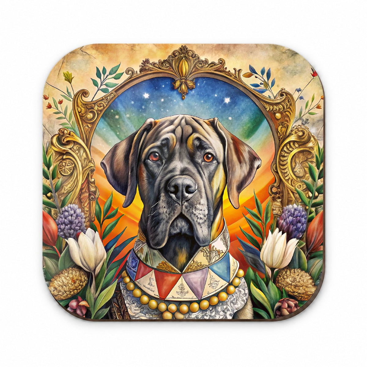 Mastiff Dog French Bohemian Art Fridge Magnet
