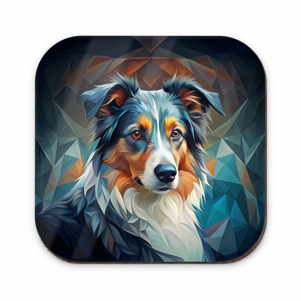 Miniature American Shepherd Dog Abstract Stylized Art Fridge Magnet