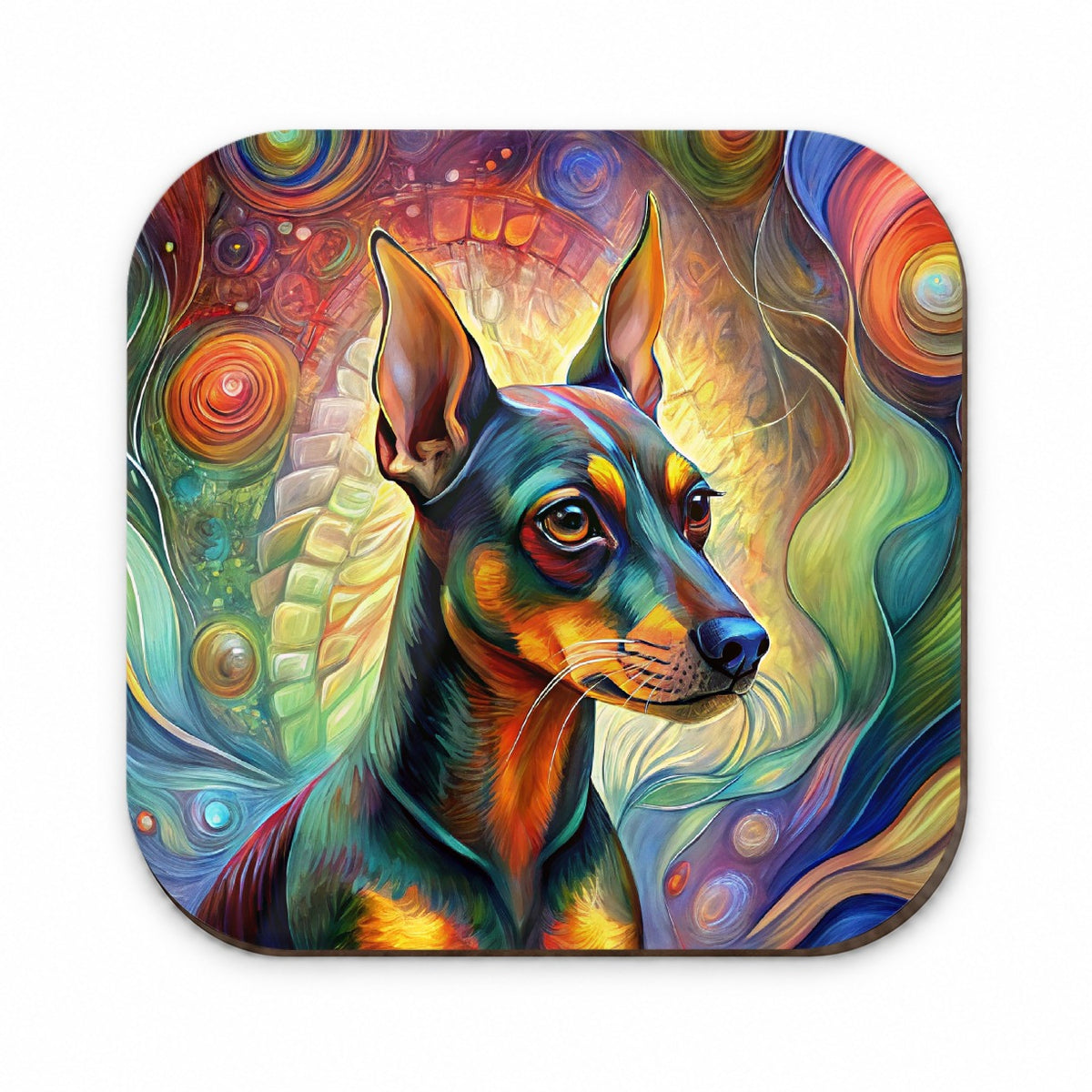 Miniature Pinscher Dog Abstract Art Fridge Magnet
